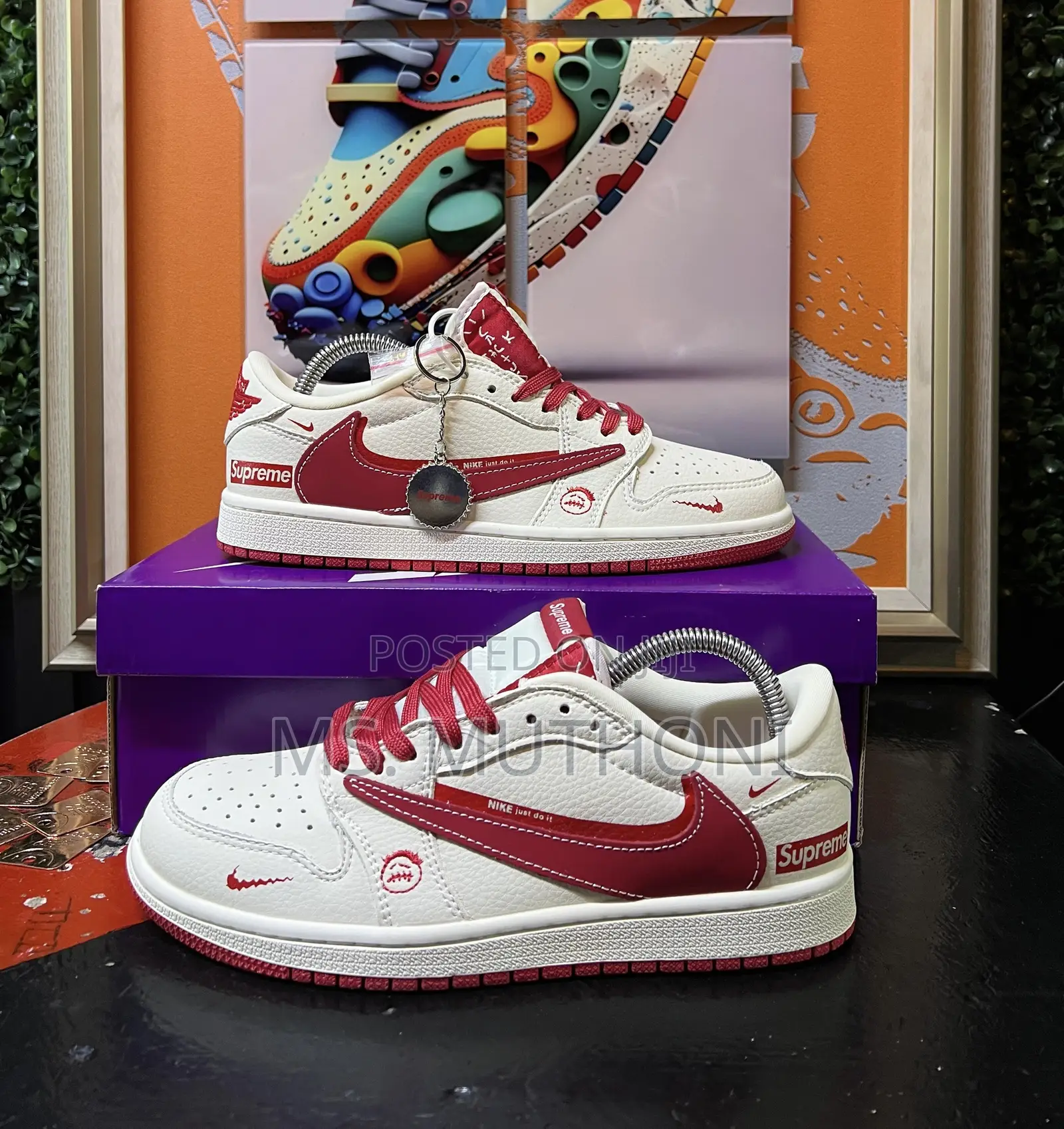 Travis Scott *Nike Jordan 1 Low *Supreme Sizes:37-45