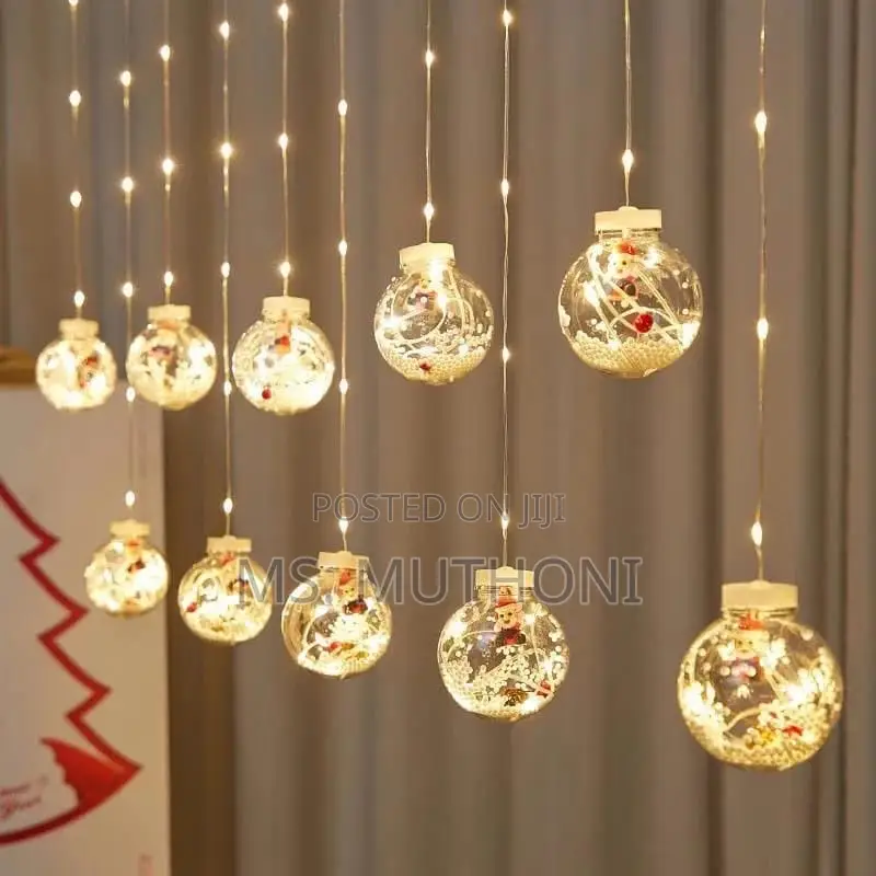 3.5 M (10 Balls )Christmas Led String Lights With Decorative Balls.