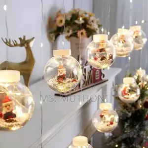 3.5 M (10 Balls )Christmas Led String Lights With Decorative Balls.