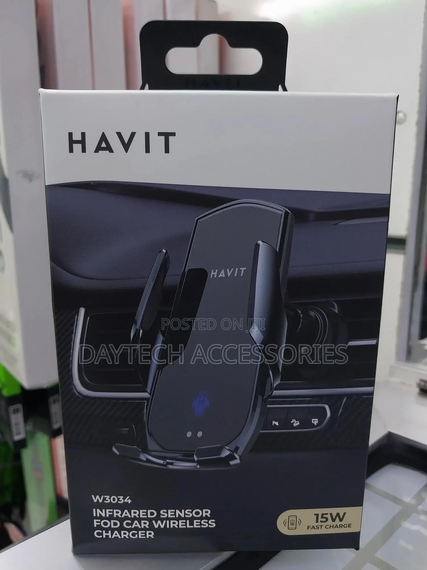 Havit Wireless Charger and Car Holder - Black