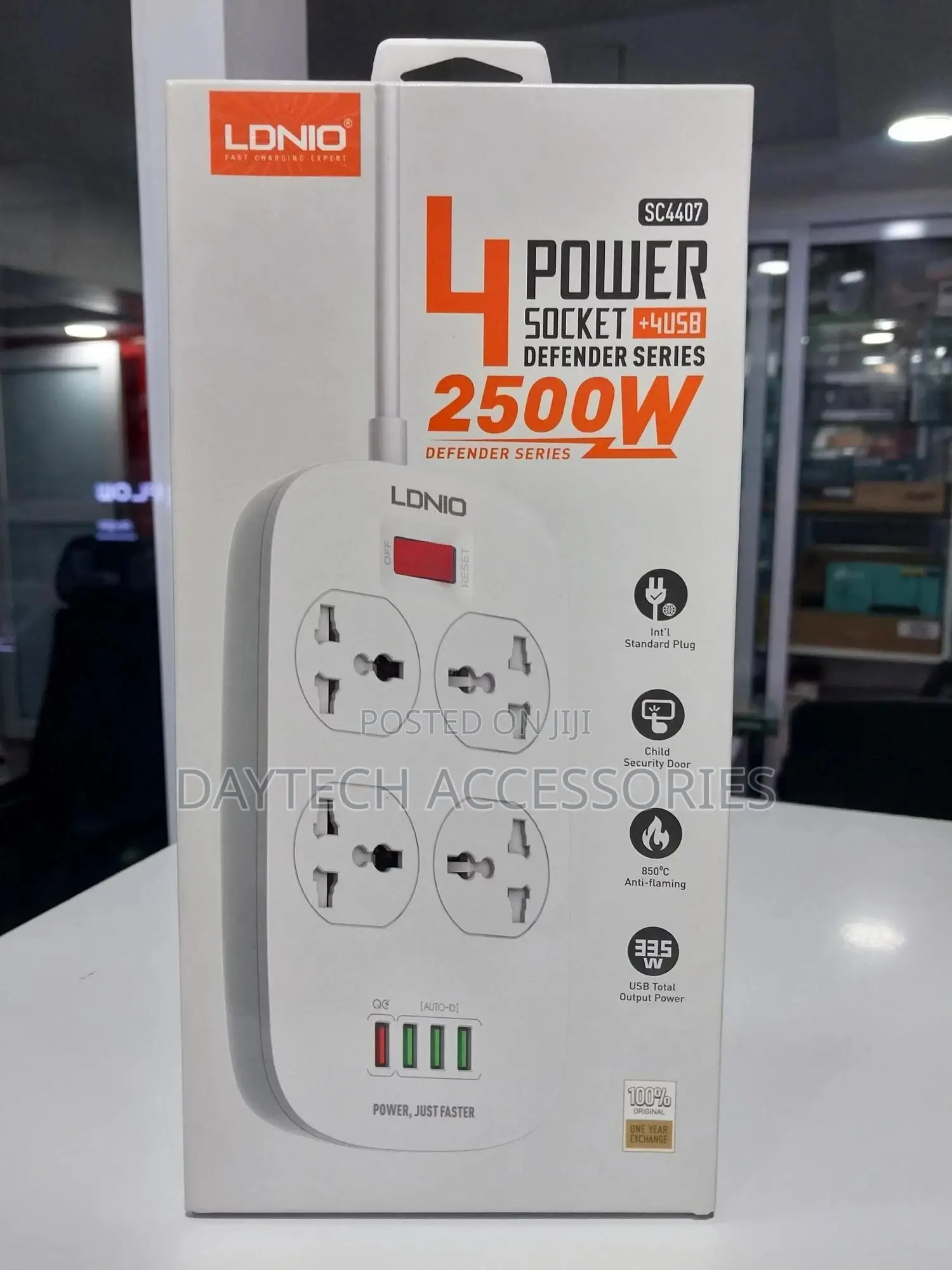 The Ldnio Sc4407 Defender Series Powerstrip Socket.