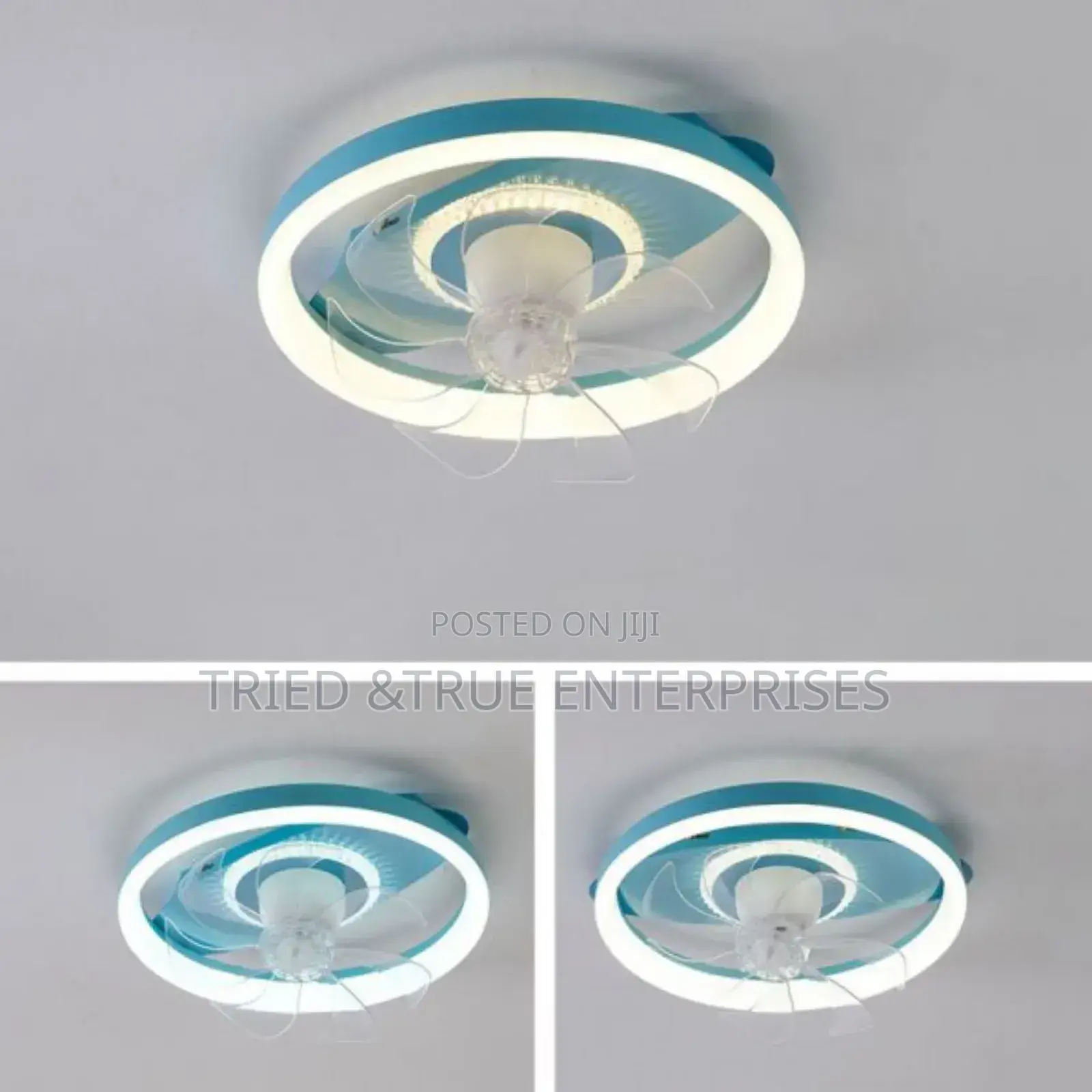 Generic Modern Tricolour Ceiling Light Chandelier With Fan Jfx3