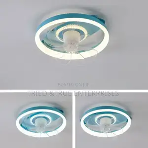Generic Modern Tricolour Ceiling Light Chandelier With Fan Jfx3