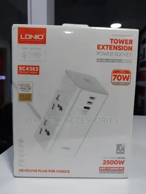 Ldnio Sc4383 70w Pd 2c1a 4ac (2500w) Tower Extension Power Socket