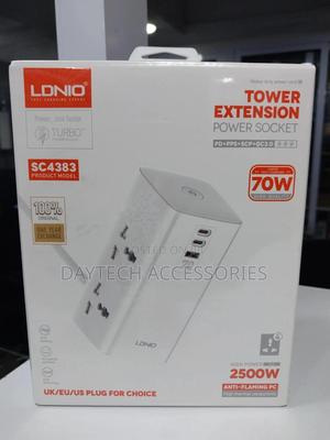 Ldnio 2500w Tower Extension Power Socket + 70w Super Fast Charging. - main view
