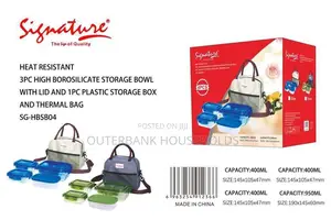 4 PCS Glass Lunch Box With Thermal Bag