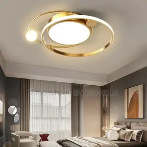 Modern Artistic Round Led Tricolour Chandelier Ceiling Light Hf4