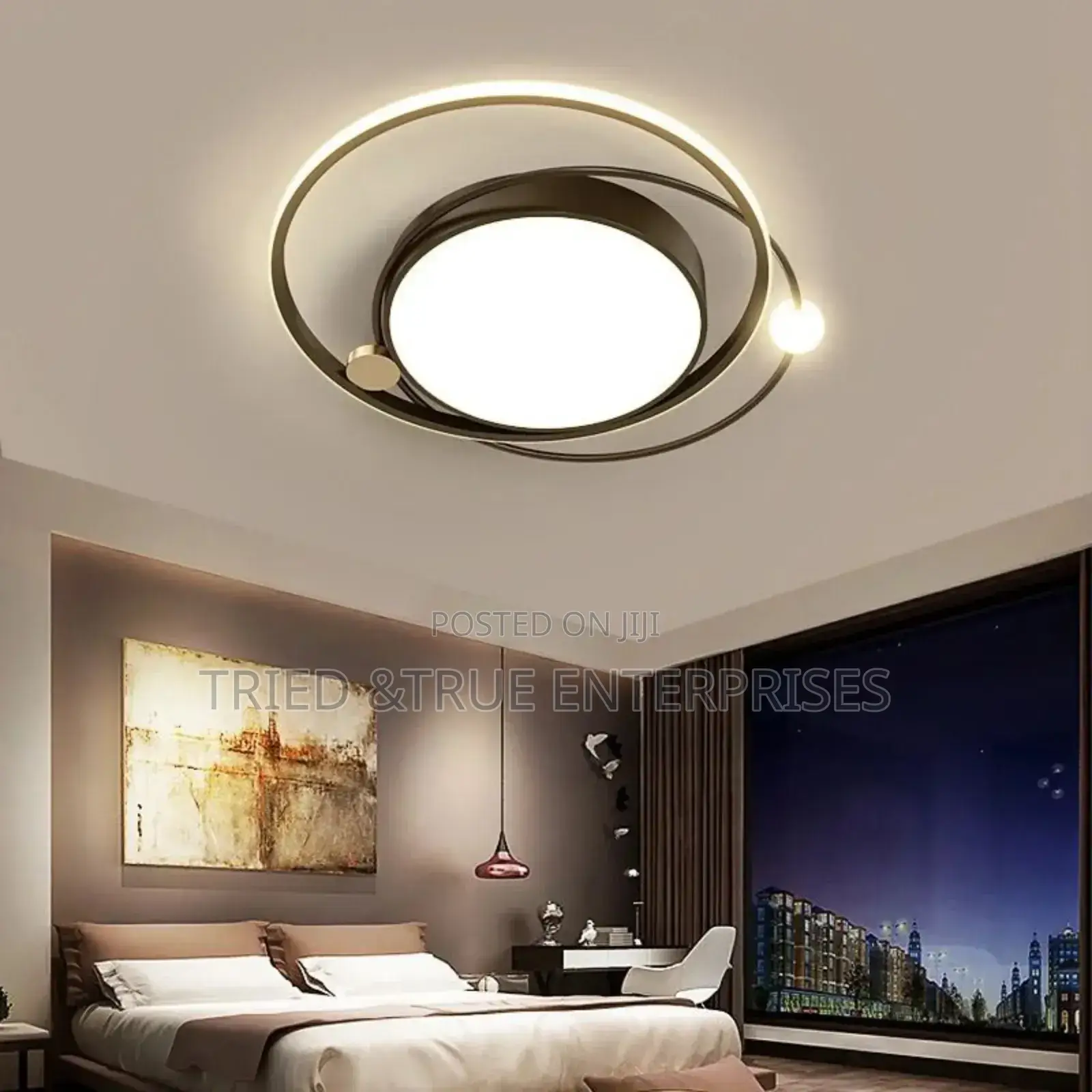 Generic Led Chandelier Tricolour Ceiling Light Kj6t