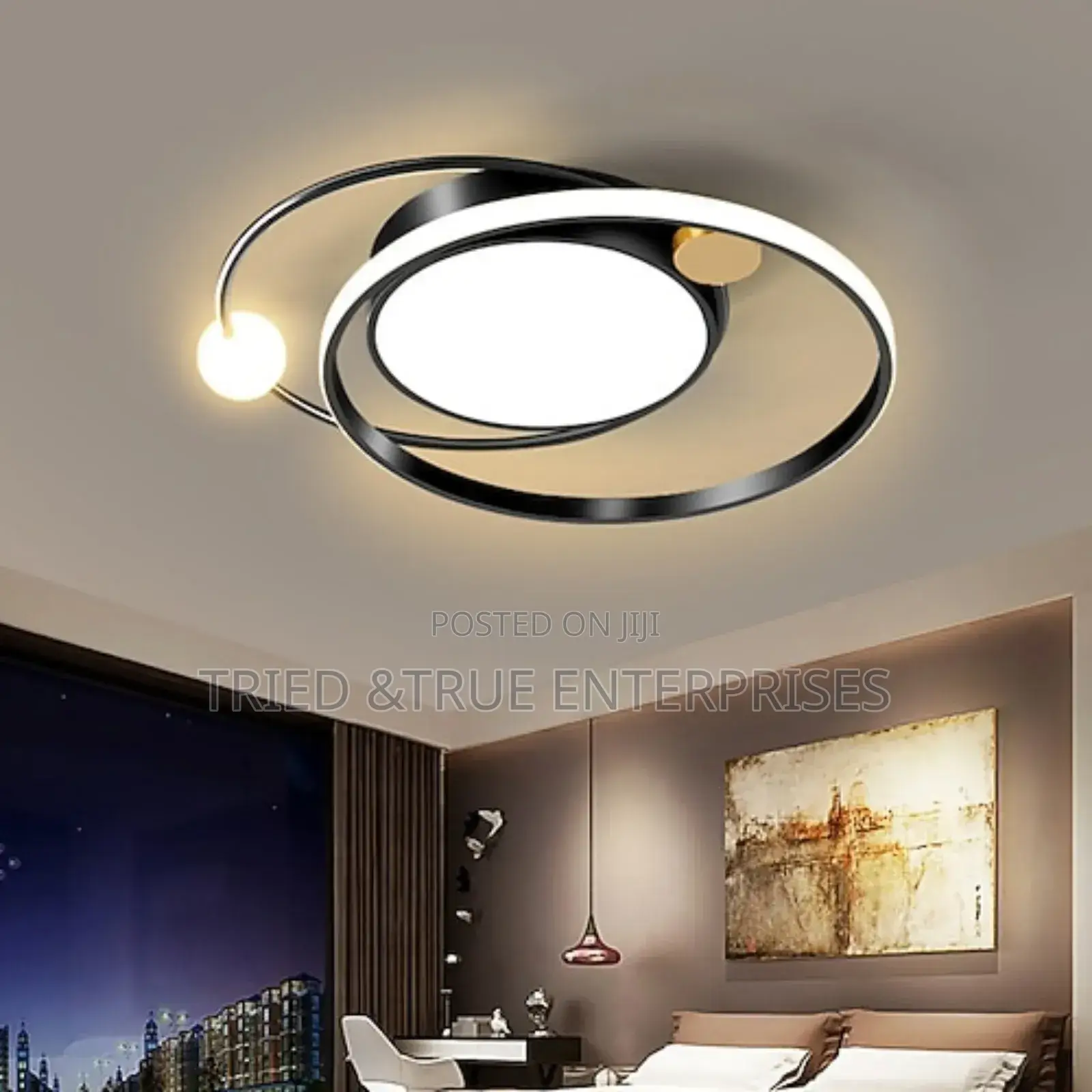 Generic Led Chandelier Tricolour Ceiling Light Kj6t