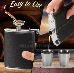 Portable Hip Flask/Whisky Bottle Set