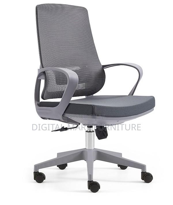 Office Chair: Fabric Blue Mesh Chair - thumbnail 4