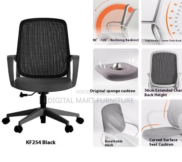 Office Chair: Fabric Blue Mesh Chair - thumbnail 5