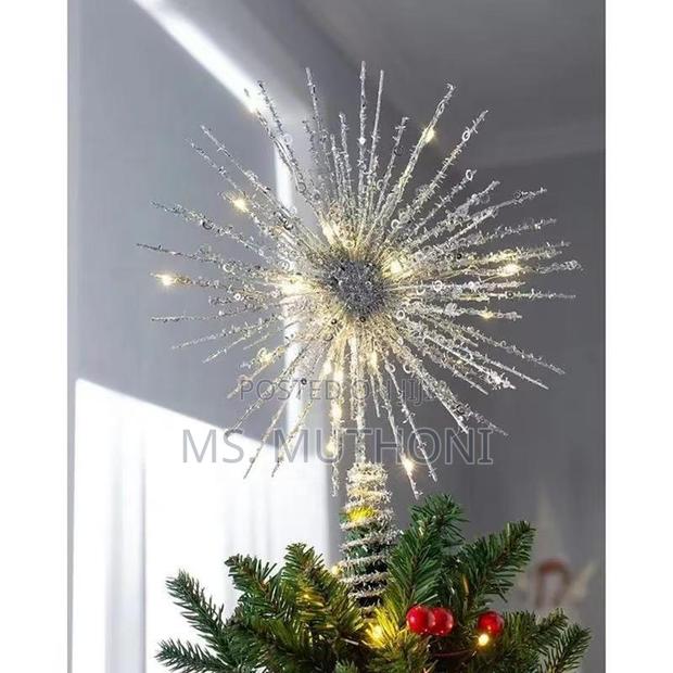 Led Crystal Tree Topper With Light - main view