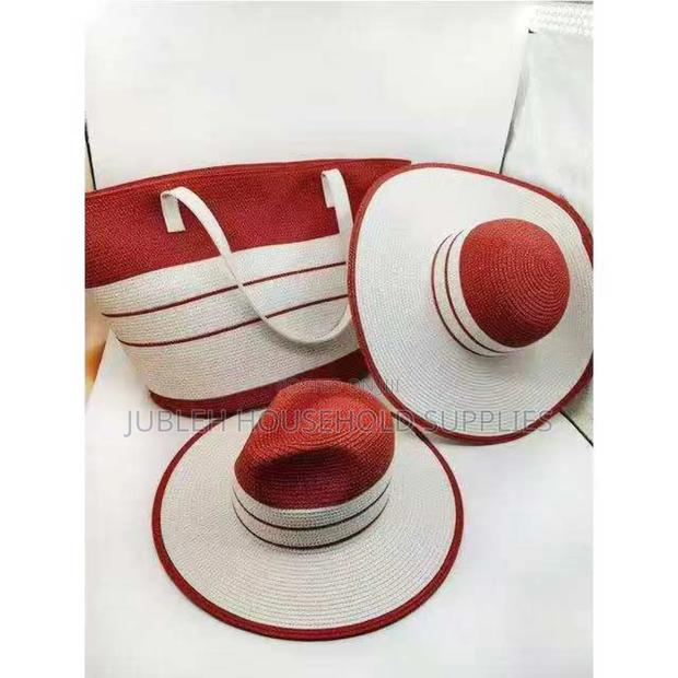 Summer Straw Woven Beach Bag and Hat - thumbnail 2