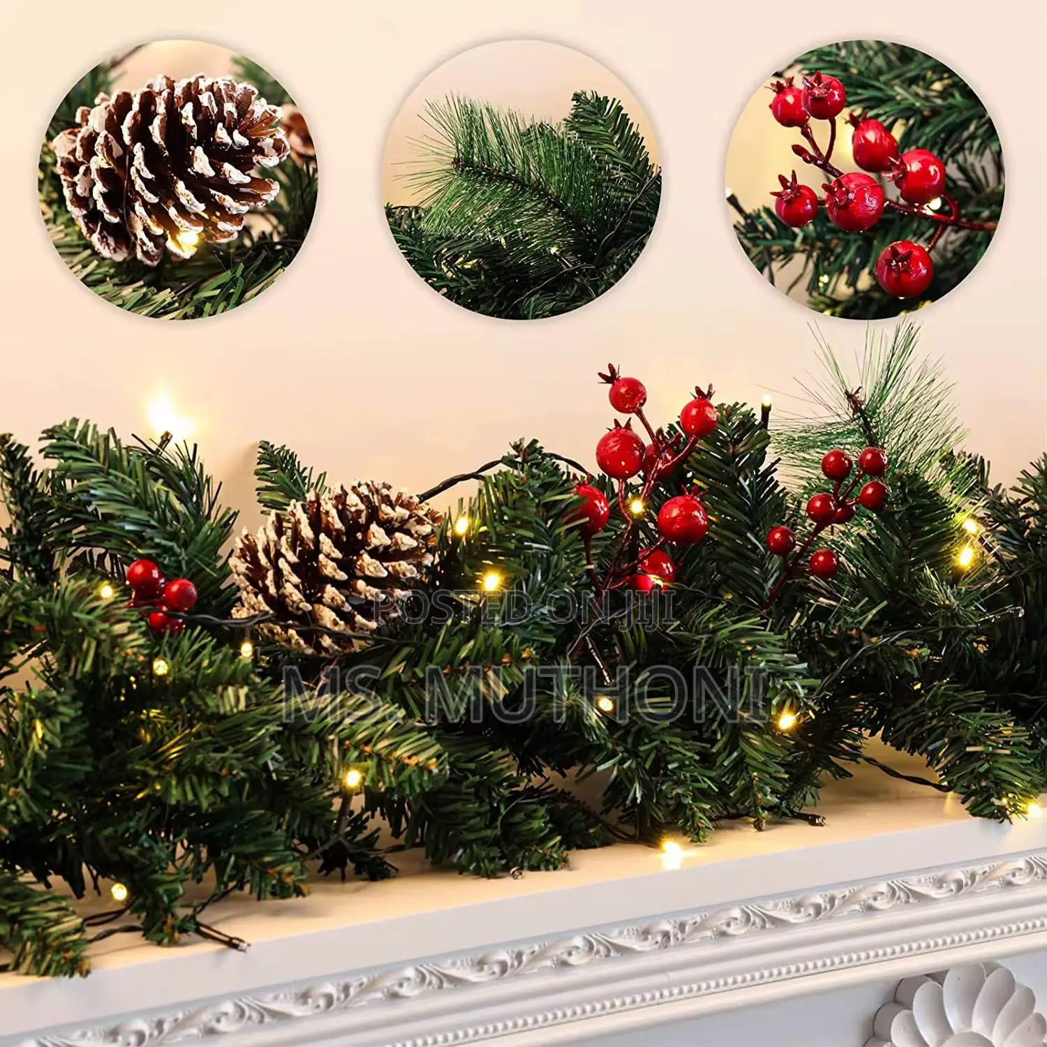 Cones Betties Decorative 2.5m High Quality Garland