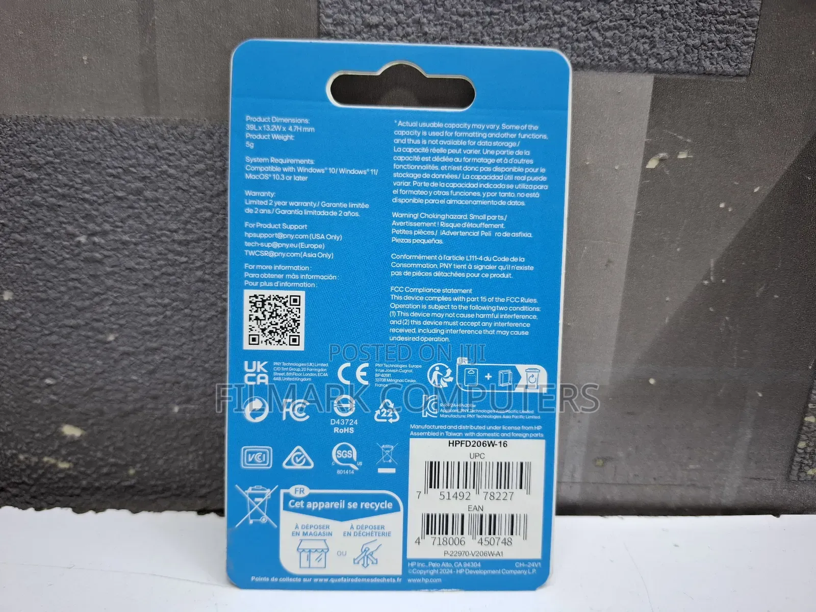 Hp V206w Usb2.0 16gb Usb Flash Disk Drive