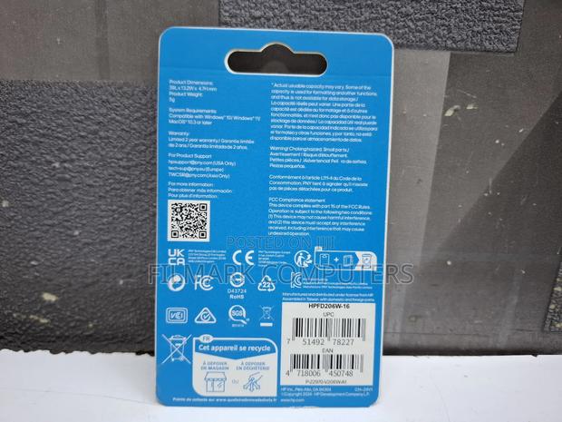 Hp V206w Usb2.0 16gb Usb Flash Disk Drive - thumbnail 4