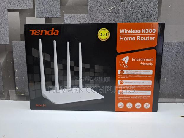 Tenda F6 Wireless Router N300 Wifi Repeater With 4 Antennas - main view