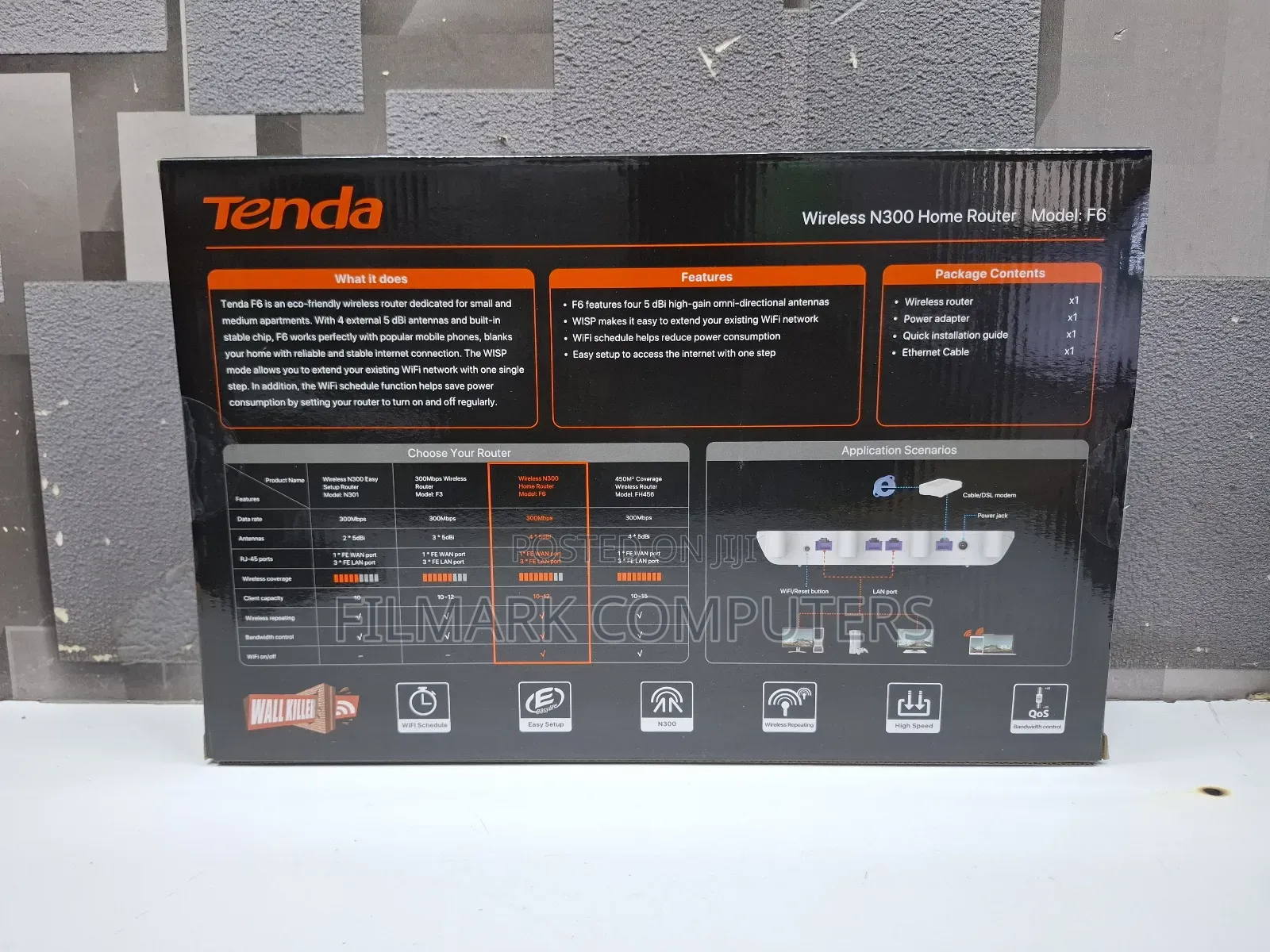 Tenda F6 Wireless Router N300 Wifi Repeater With 4 Antennas