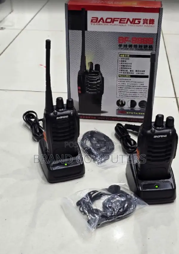 A Pair Baofeng Bf-888s Walkie-Talkie 3km Range 16 Channel