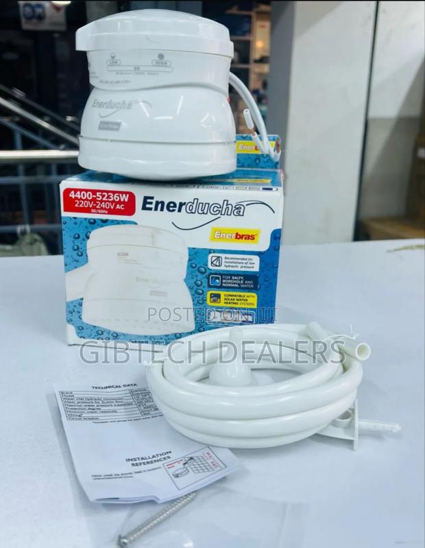 Enerbras 3t Instant Hot Shower Heater -Salty, Bore Hole, Normal Water