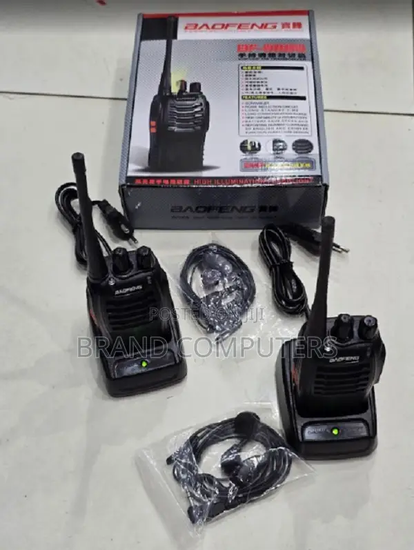2 PCS Baofeng Bf-888s Compact Walkie Talkie Two-Way Radio for Security
