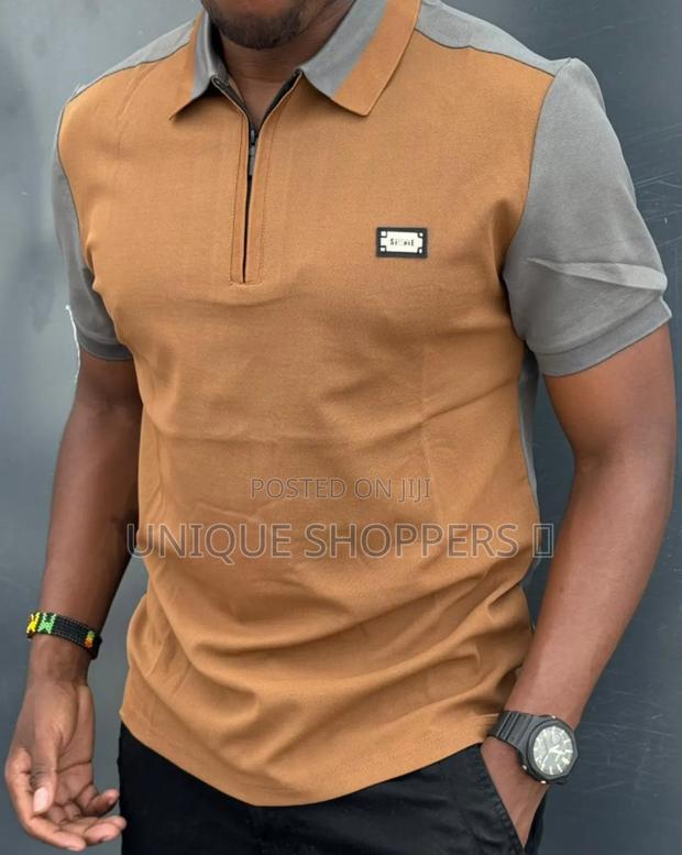 High Quality Tshirt With Zipper - thumbnail 3