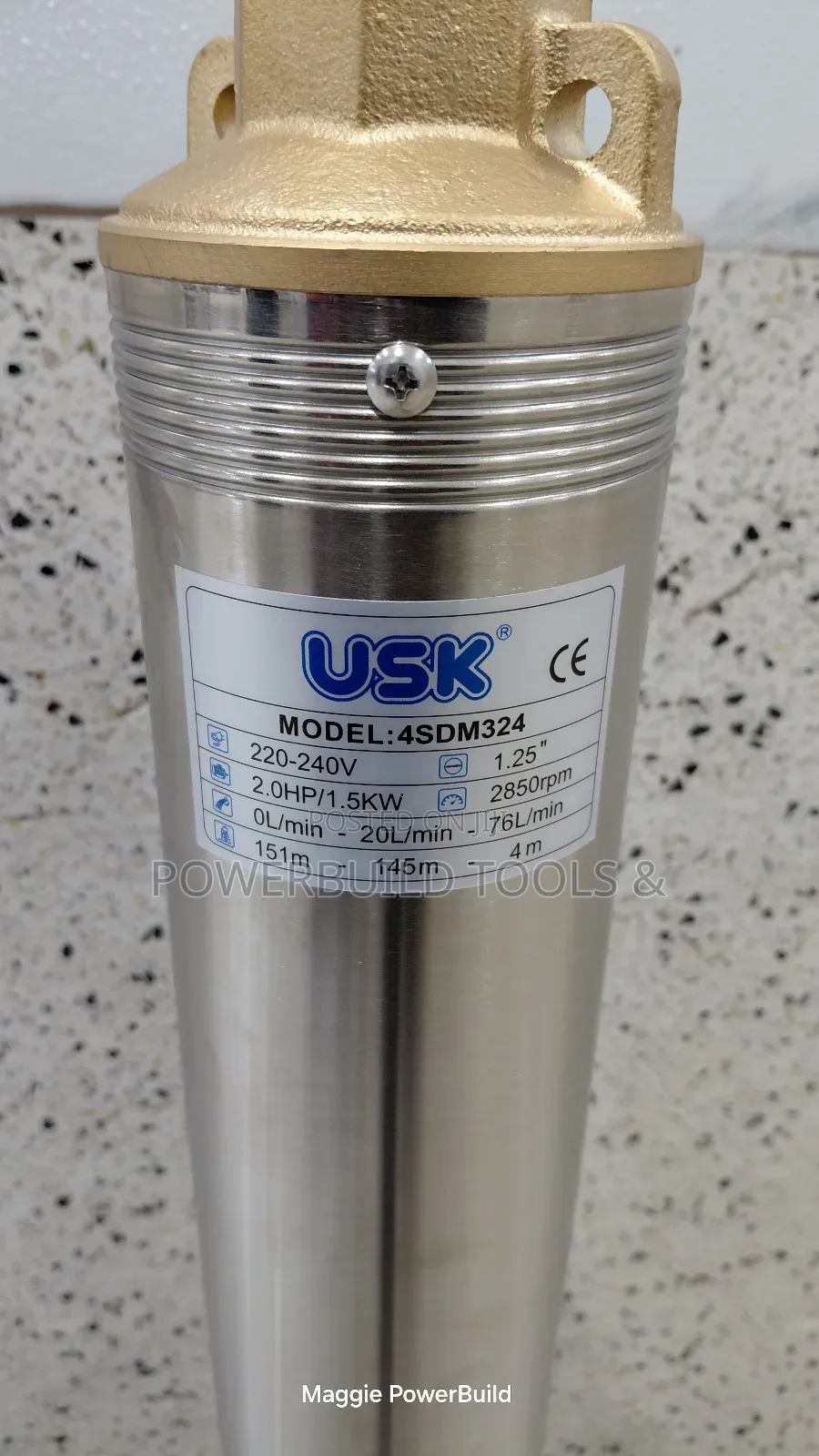Approved 2hp Usk Electric Submersible Pump 151m Head With Control Box