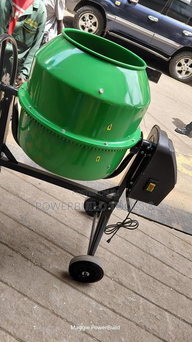 Robust Cement Mixer Electric Powered, Tilting - main view