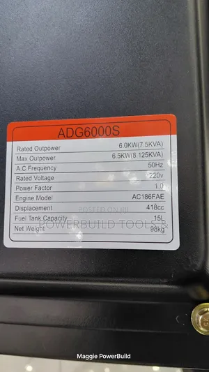 Aico 7.5kva/8kva Diesel Generator Open Set Keystart 13hp 192f