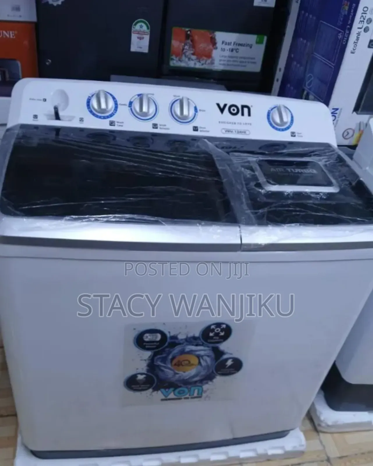 13kg Twin Tab Washing Machine/ Von Washing Machine