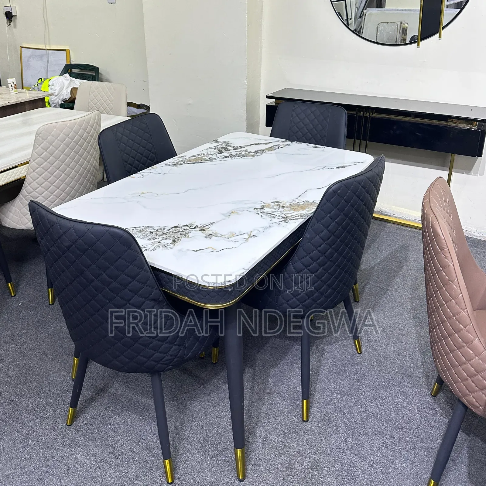 4 Seater Marble Dining.