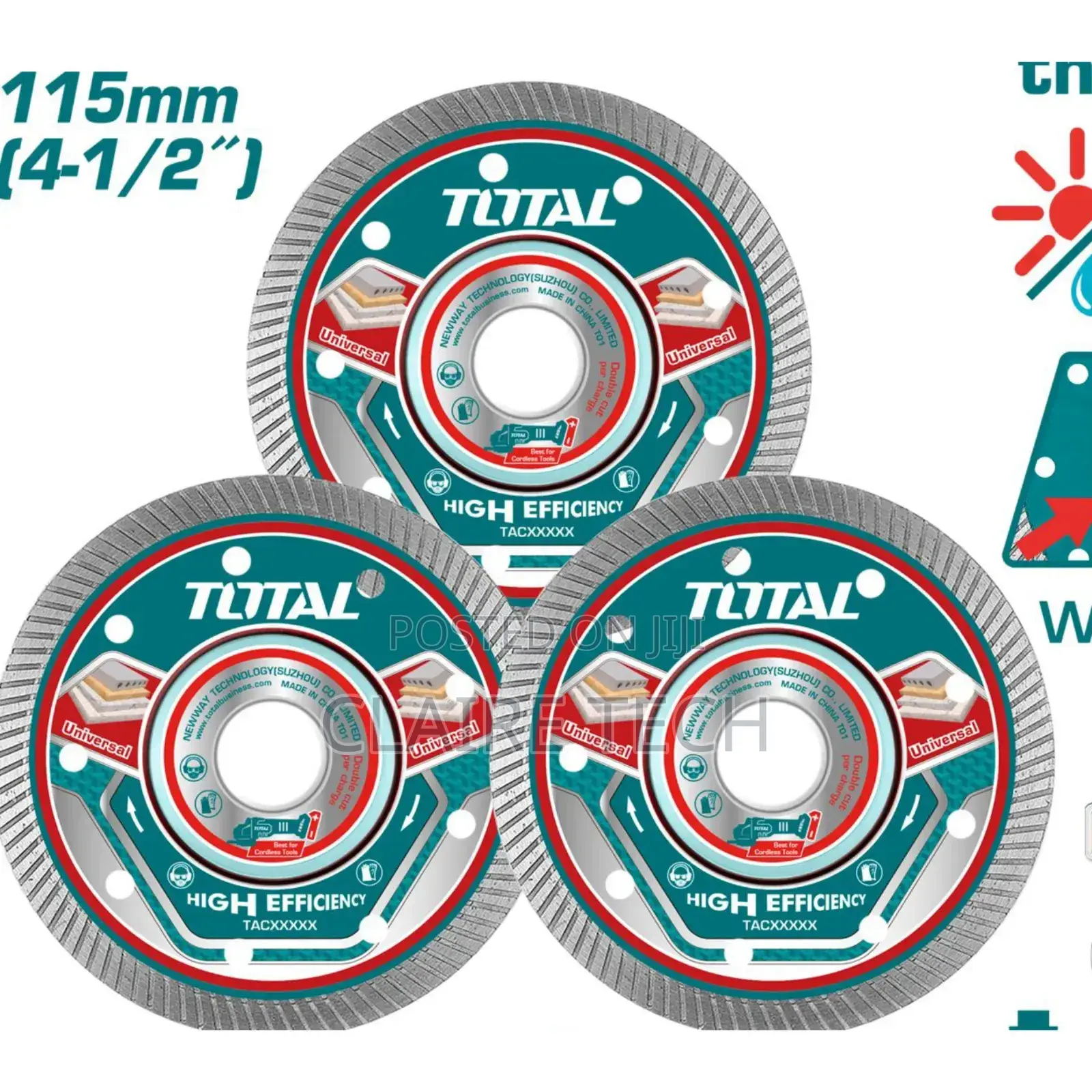 Total Ultrathin Diamond Disc 
3pcs/Set
Tac511153
115mm