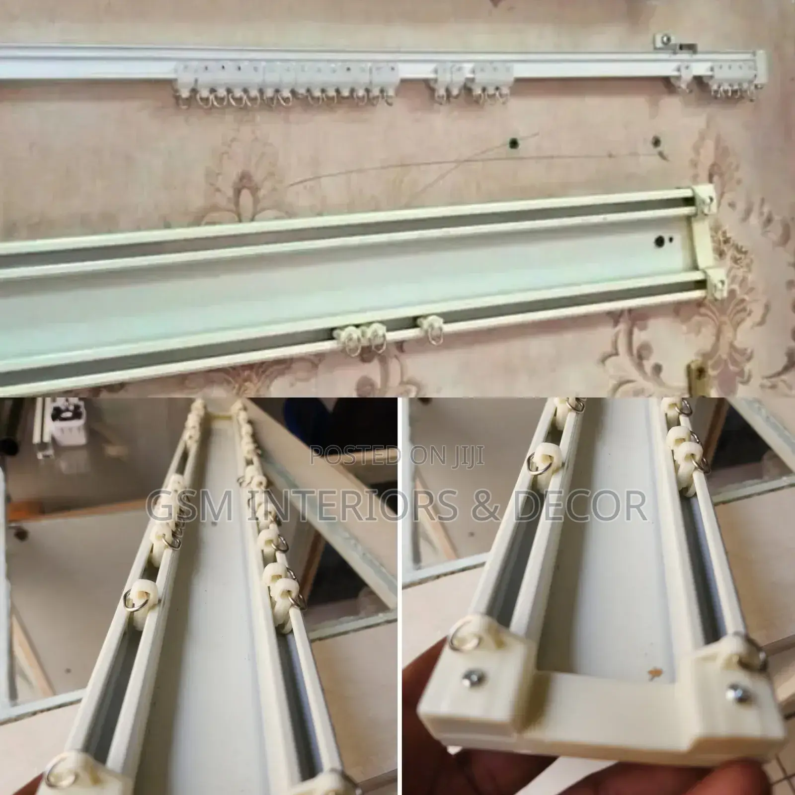 High Quality Aluminium Curtain Rails Double Chains