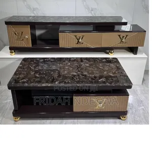 *Imported Expandable Marble Top Tv Stand With Matching Table
