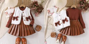 Kids Cute Leather Outfit 4-8 Yrs