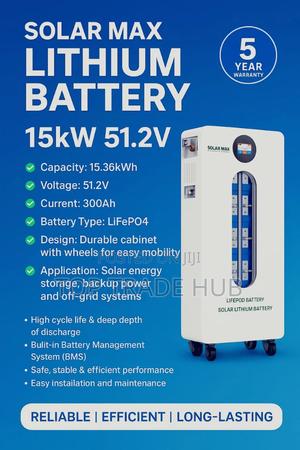 Solar Max Lifepo4 Lithium Solar Battery 51.2v 15kwh (300ah) - thumbnail 2