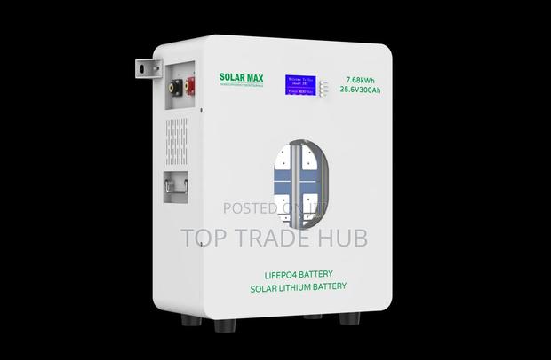 Solar Max Lifepo4 Lithium Solar Battery 25.6v 7.68kwh (300ah) - main view