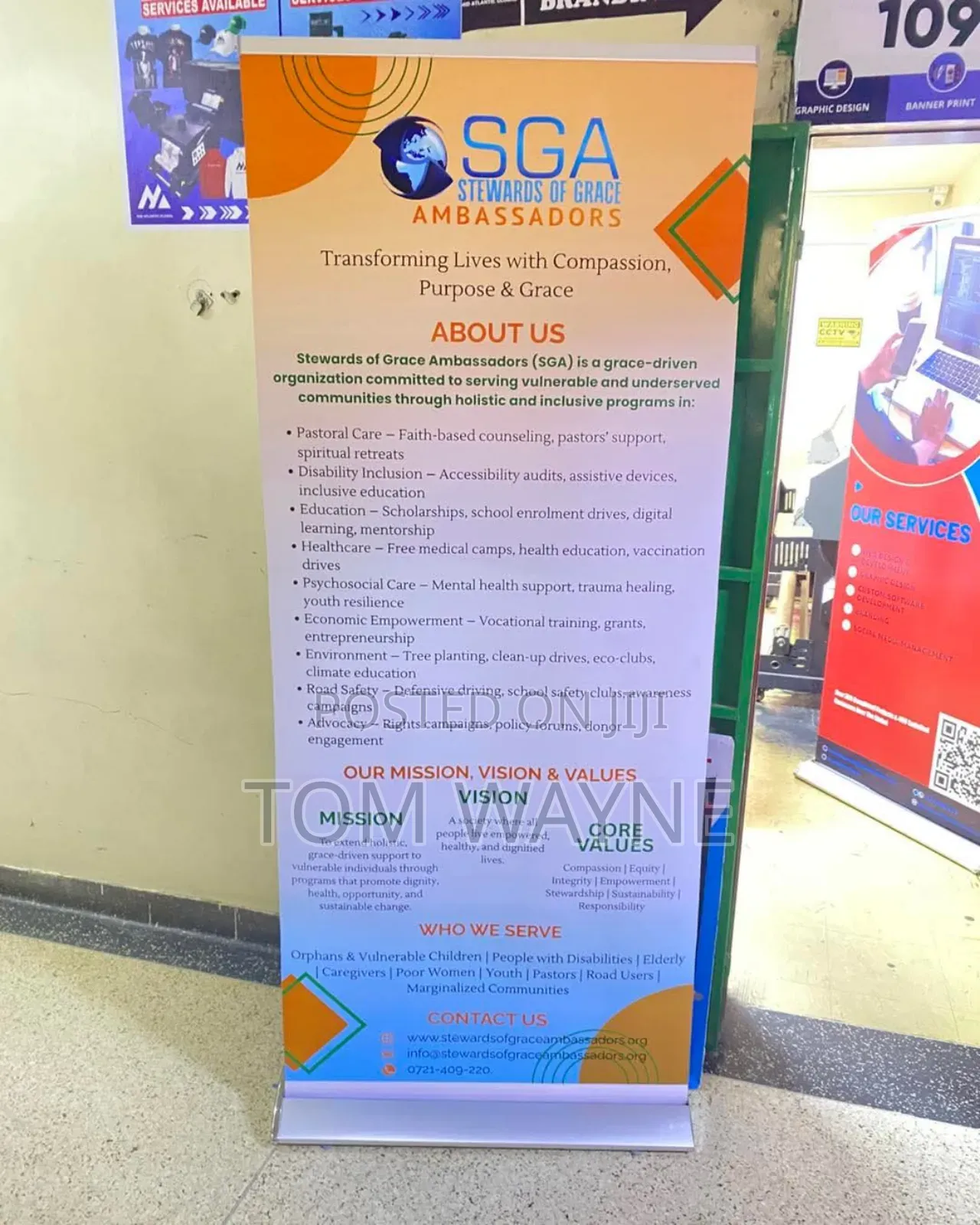 Broadbases Roll Up Banner Printing Plus a Broadbased Stand