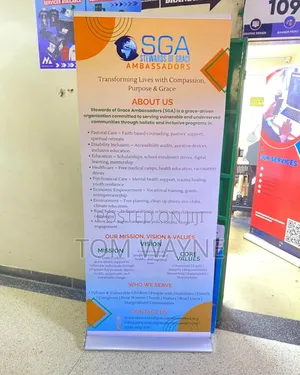 Broadbases Roll Up Banner Printing Plus a Broadbased Stand