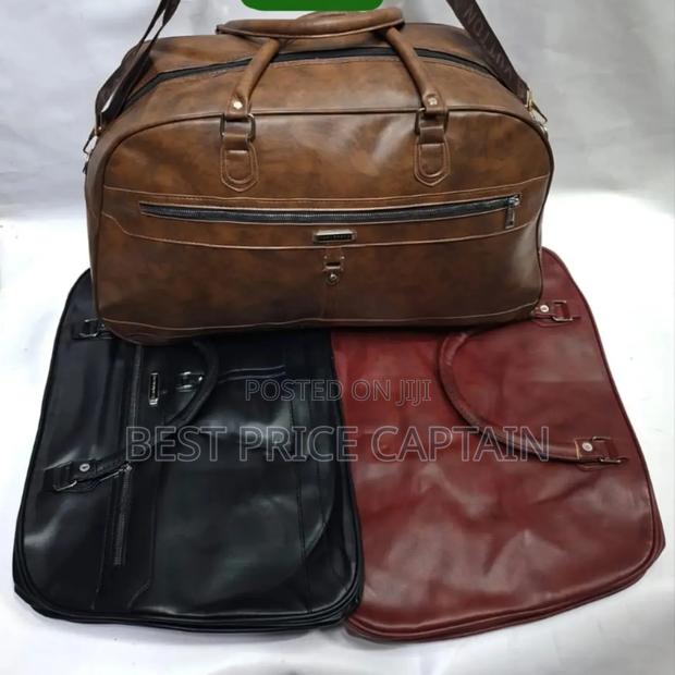 Leather Large Travel Duffle Bag - main view