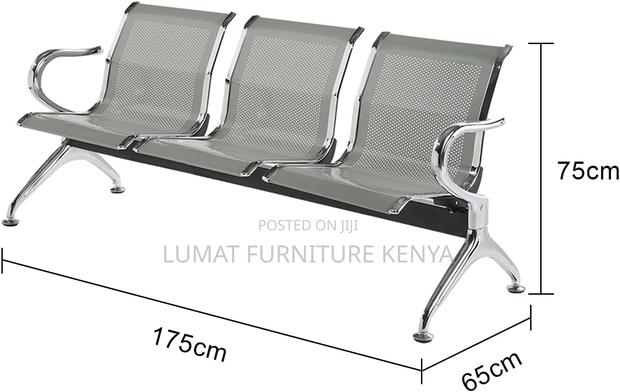 Unpadded 3 Seater Visitors Bench