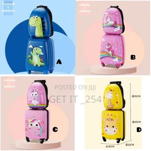 *2 In 1 Cartoon Themed Kids Trolley Suitcase With Backpack