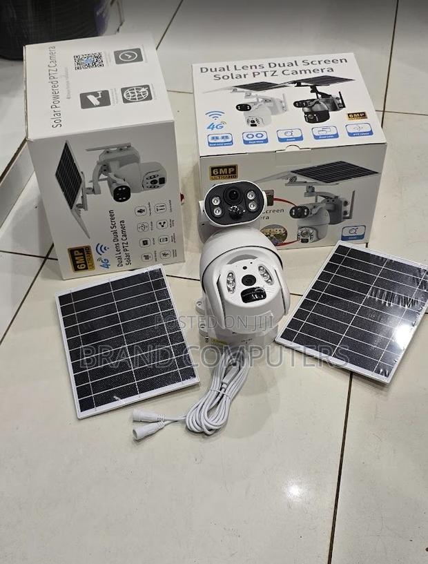 Dual Lens 6mp Ubox Solar Outdoor CCTV Camera With Dual Panels