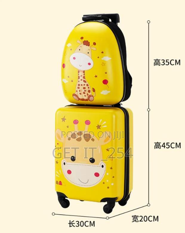 *2 In 1 Cartoon Themed Kids Trolley Suitcase With Backpack - thumbnail 3