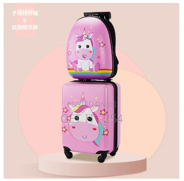 *2 In 1 Cartoon Themed Kids Trolley Suitcase With Backpack - thumbnail 5