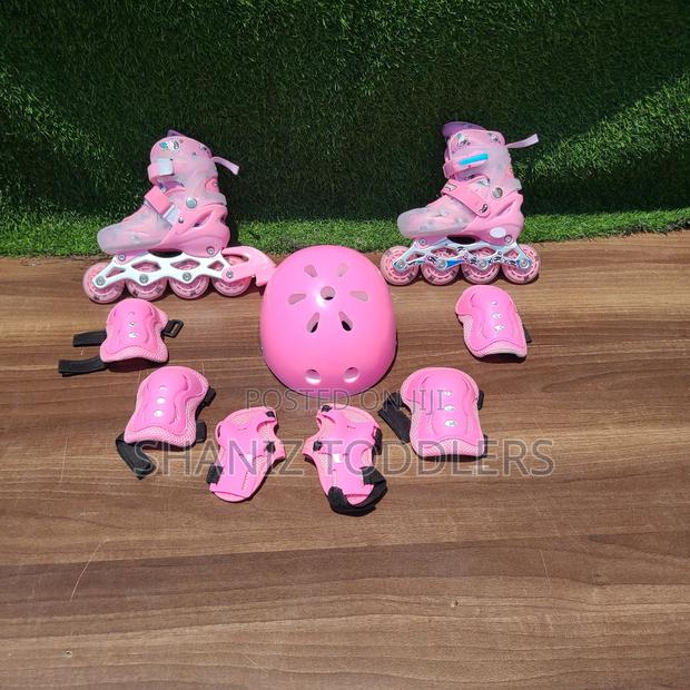 Blue / Pink Roller Boot Skates - thumbnail 4