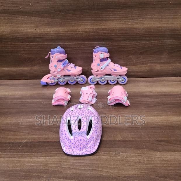 Hard Boot Kids Roller Skates (Rubber Wheels ) - thumbnail 2