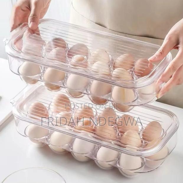 *16 Grid Egg Holder With Handle Lid - main view