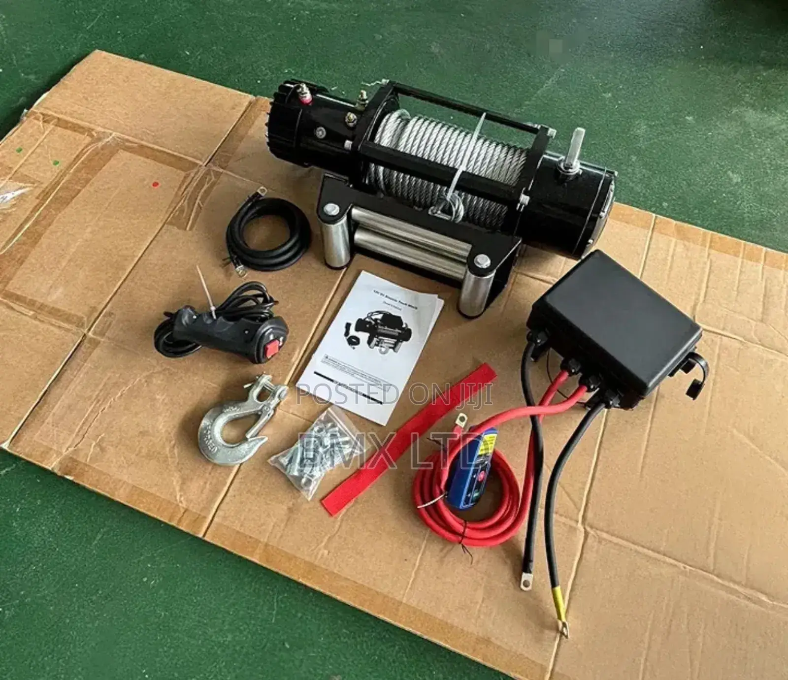 12000lb 24v Steel Cable Vehicle Pulling Winch